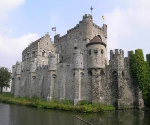 пазл Замок графов Фландрии, Бельгия